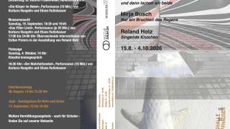 VebikusKunsthalleSchaffhausen Einladungskarte Ausstellungen Eliane Rutishauser Mirja Busch Roland Hotz front