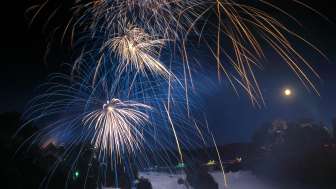 Riesenfeuerwerk am Rheinfall