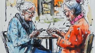 PaperARTist fineliner sketching of to old funny women sitting 4d667fad 8d99 4693 84a3 c671c6332aa3 2